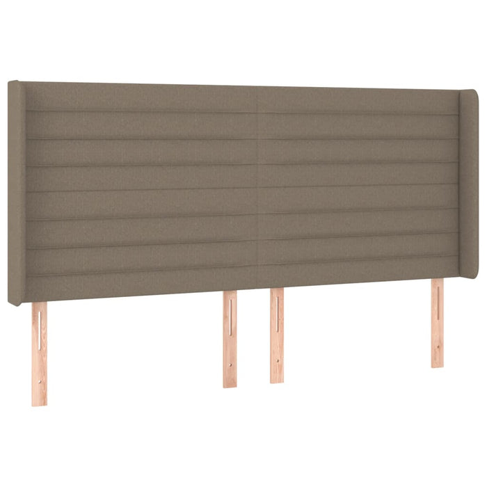 Pat cu arcuri, saltea și LED, gri taupe, 180x200 cm, textil - WALTI WALTI
