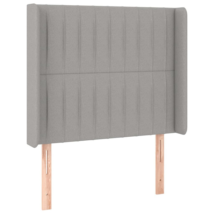 Pat cu arcuri, saltea și LED, gri deschis, 90x190 cm, textil - WALTI WALTI