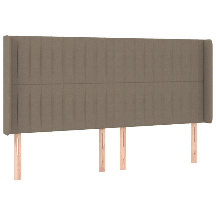 Pat cu arcuri, saltea și LED, gri taupe, 160x200 cm, textil - WALTI WALTI