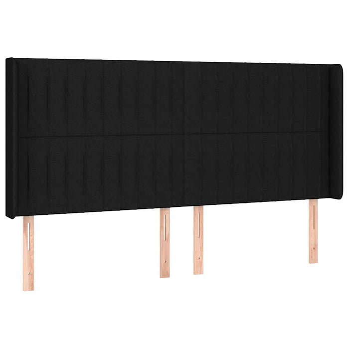 Pat cu arcuri, saltea și LED, negru, 180x200 cm, textil - WALTI WALTI