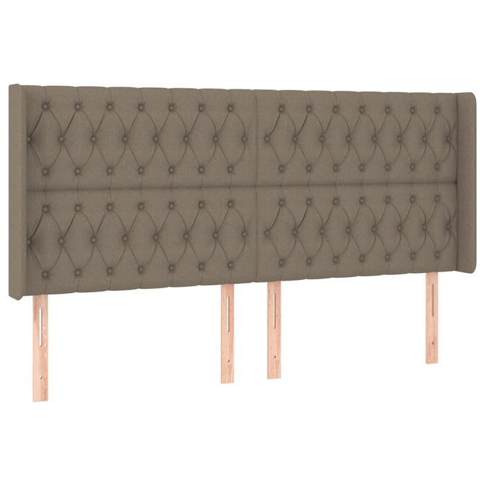 Pat cu arcuri, saltea și LED, gri taupe, 180x200 cm, textil - WALTI WALTI
