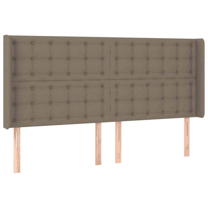 Pat cu arcuri, saltea și LED, gri taupe, 160x200 cm, textil - WALTI WALTI
