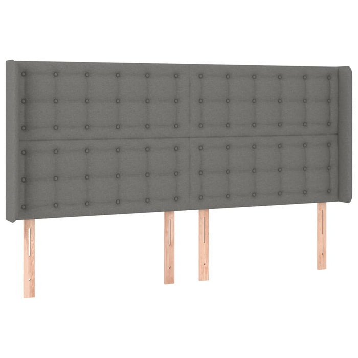 Pat cu arcuri, saltea și LED, gri închis, 180x200 cm, textil - WALTI WALTI