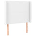 Pat continental cu saltea & LED, alb, 80x200 cm, piele eco - WALTI WALTI