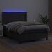 Pat continental cu saltea & LED, negru, 140x190 cm, piele eco - WALTI WALTI