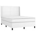Pat cu arcuri, cu saltea și LED, alb, 140x190 cm, piele eco - WALTI WALTI