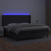 Pat box spring cu saltea, negru, 200x200 cm, piele ecologică - WALTI WALTI
