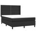 Pat box spring cu saltea, negru, 140x190 cm, piele ecologică - WALTI WALTI