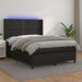 Pat box spring cu saltea, negru, 140x190 cm, piele ecologică - WALTI WALTI