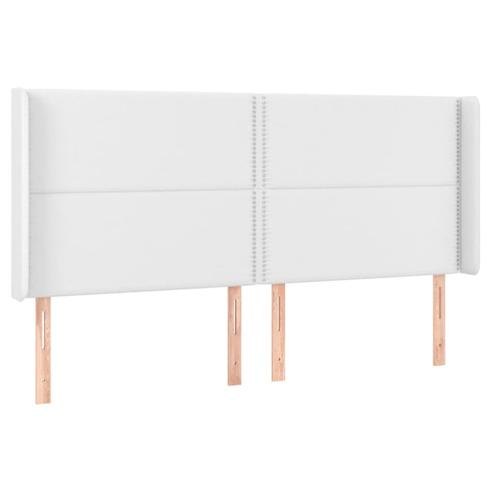 Pat cu arcuri, saltea și LED, alb, 200x200 cm, piele ecologică - WALTI WALTI