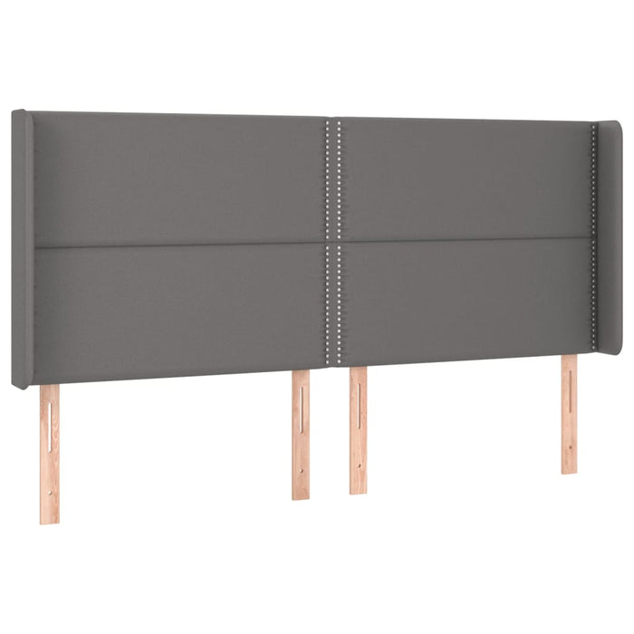 Pat cu arcuri, saltea și LED, gri, 200x200 cm, piele ecologică - WALTI WALTI