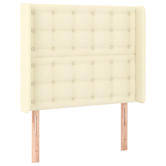 Pat cu arcuri, saltea și LED, crem, 100x200 cm, piele ecologică - WALTI WALTI