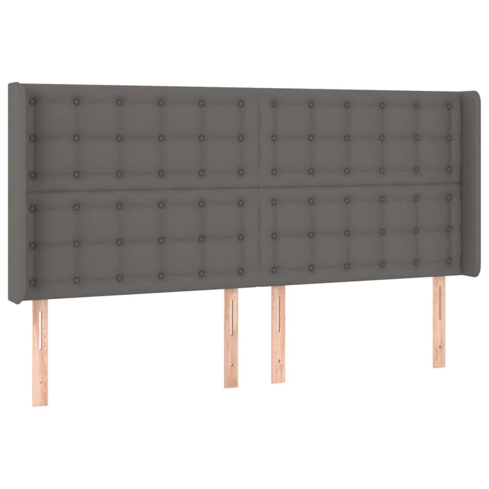 Pat cu arcuri, saltea și LED, gri, 180x200 cm, piele ecologică - WALTI WALTI