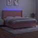 Pat continental cu saltea & LED, roz, 120x200 cm, catifea - WALTI WALTI