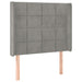 Pat cu arcuri, cu saltea & LED, gri deschis, 80x200 cm, catifea - WALTI WALTI