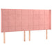 Pat continental cu saltea & LED, roz, 120x200 cm, catifea - WALTI WALTI