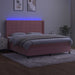 Pat cu arcuri, saltea & LED, roz, 180x200 cm, catifea - WALTI WALTI