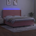 Pat cu arcuri, saltea & LED, roz, 180x200 cm, catifea - WALTI WALTI