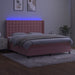 Pat continental cu saltea & LED, roz, 120x200 cm, catifea - WALTI WALTI