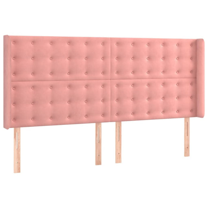 Pat continental cu saltea & LED, roz, 120x200 cm, catifea - WALTI WALTI