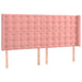 Pat continental cu saltea & LED, roz, 120x200 cm, catifea - WALTI WALTI