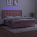 Pat cu arcuri, saltea & LED, roz, 180x200 cm, catifea - WALTI WALTI