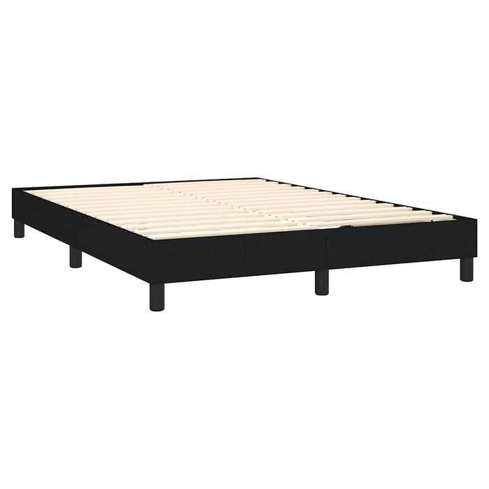 Pat cu arcuri, saltea și LED, negru, 140x190 cm, textil - WALTI WALTI