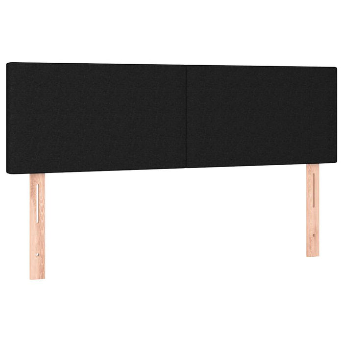 Pat cu arcuri, saltea și LED, negru, 140x190 cm, textil - WALTI WALTI