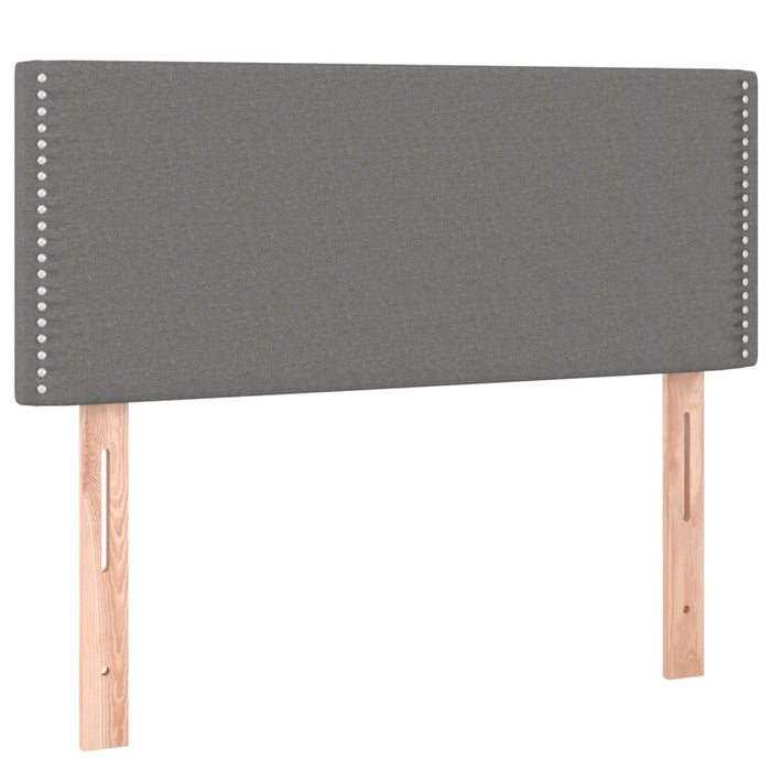 Pat cu arcuri, saltea și LED, gri închis, 90x190 cm, textil - WALTI WALTI