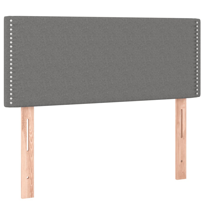 Pat cu arcuri, saltea și LED, gri închis, 100x200 cm, textil - WALTI WALTI