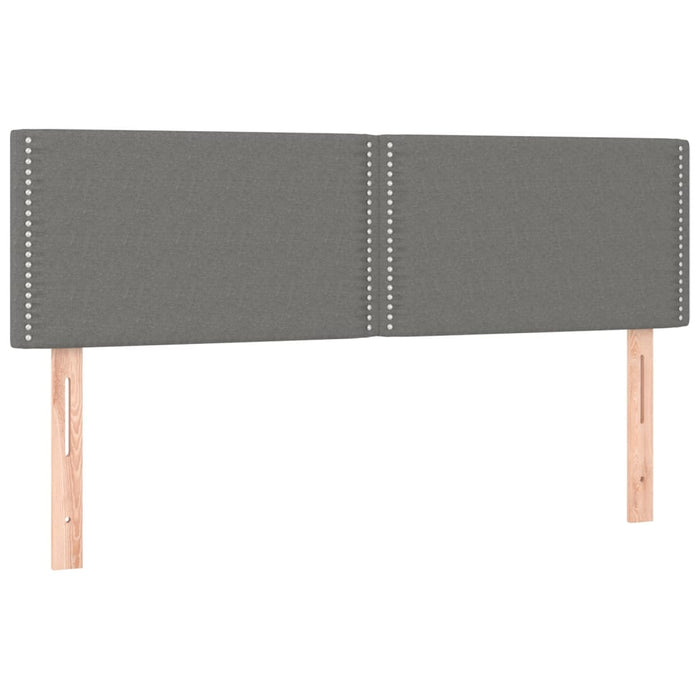 Pat cu arcuri, saltea și LED, gri închis, 140x200 cm, textil - WALTI WALTI