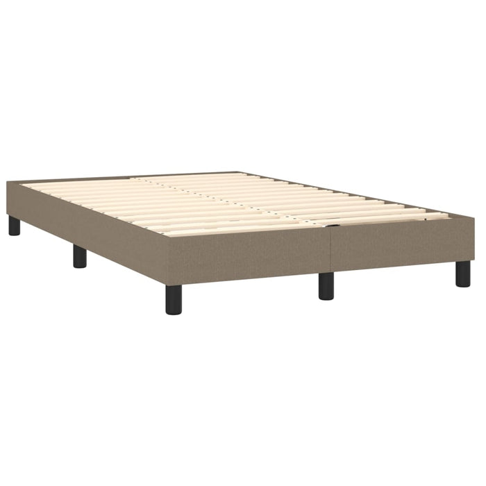 Pat cu arcuri, saltea și LED, gri taupe, 120x200 cm, textil - WALTI WALTI