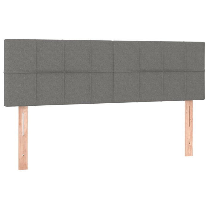 Pat cu arcuri, saltea și LED, gri închis, 140x200 cm, textil - WALTI WALTI