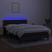 Pat cu arcuri, saltea și LED, negru, 140x200 cm, textil - WALTI WALTI
