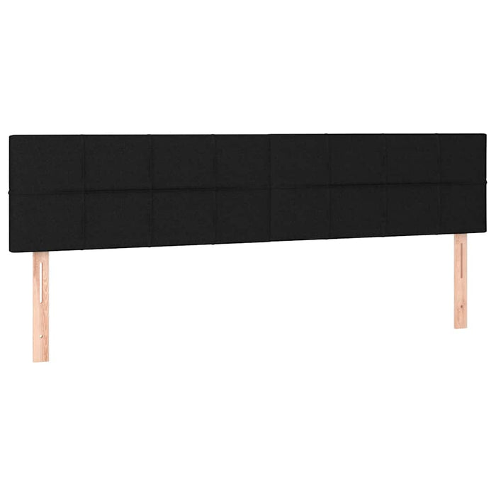 Pat cu arcuri, saltea și LED, negru, 180x200 cm, textil - WALTI WALTI