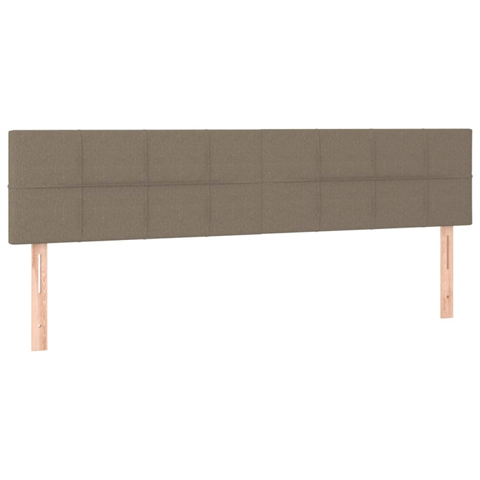 Pat cu arcuri, saltea și LED, gri taupe, 200x200 cm, textil - WALTI WALTI