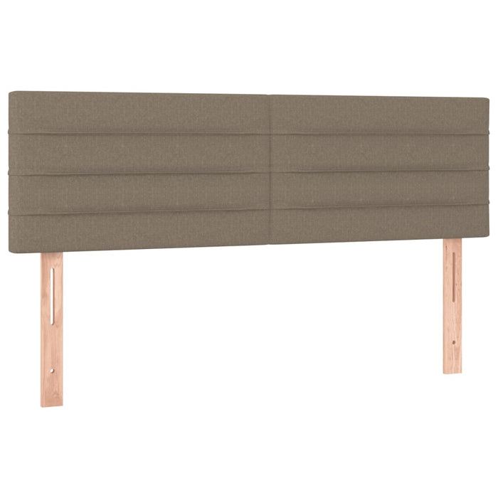 Pat cu arcuri, saltea și LED, gri taupe, 140x190 cm, textil - WALTI WALTI