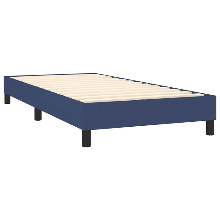 Pat cu arcuri, saltea și LED, albastru, 90x190 cm, textil - WALTI WALTI