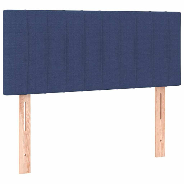 Pat cu arcuri, saltea și LED, albastru, 90x190 cm, textil - WALTI WALTI
