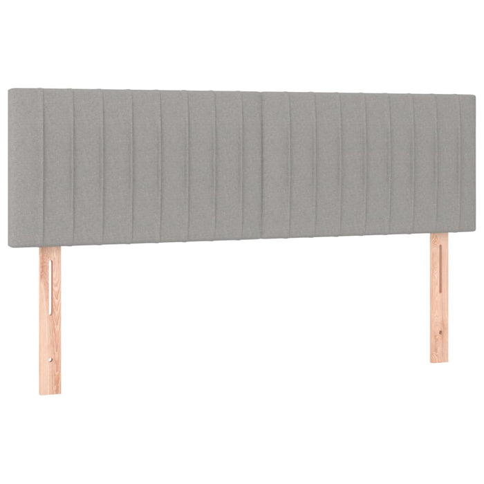 Pat cu arcuri, saltea și LED, gri deschis, 140x190 cm, textil - WALTI WALTI