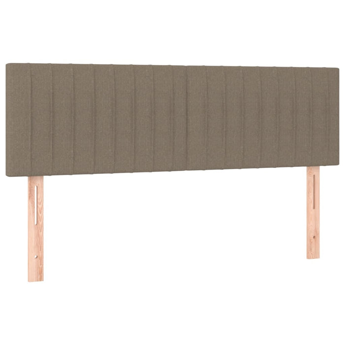 Pat cu arcuri, saltea și LED, gri taupe, 140x200 cm, textil - WALTI WALTI