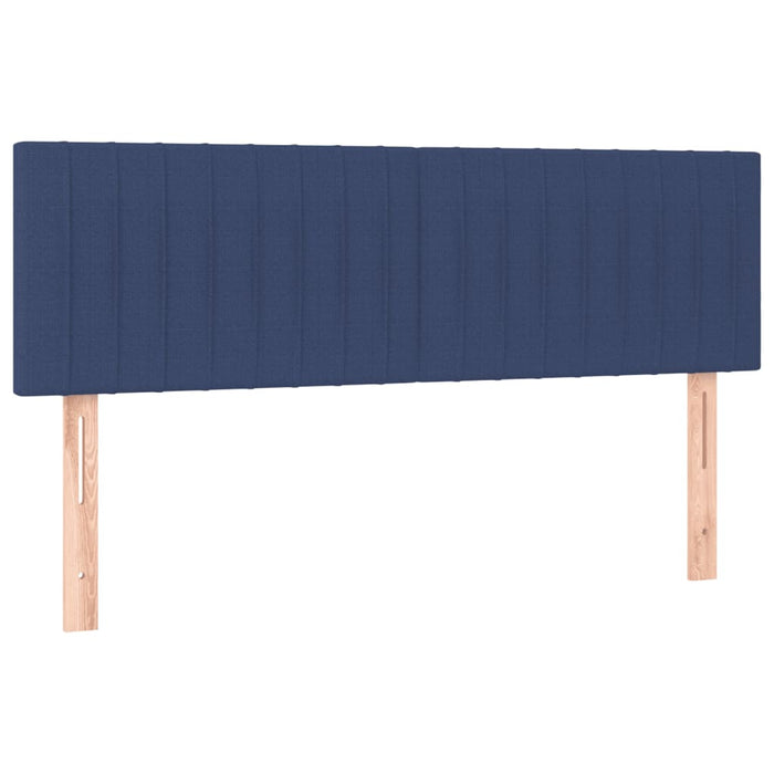 Pat cu arcuri, saltea și LED, albastru, 140x200 cm, textil - WALTI WALTI