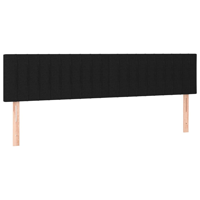 Pat cu arcuri, saltea și LED, negru, 160x200 cm, textil - WALTI WALTI