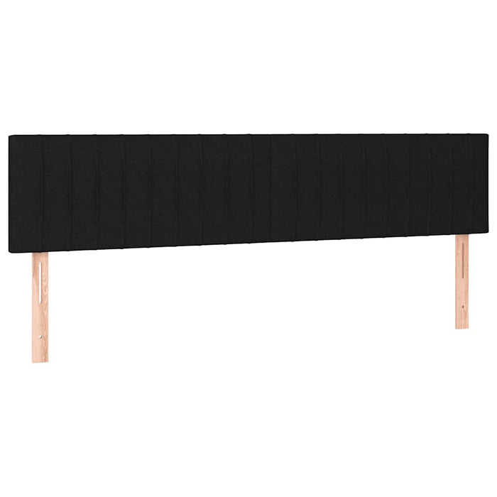 Pat cu arcuri, saltea și LED, negru, 180x200 cm, textil - WALTI WALTI