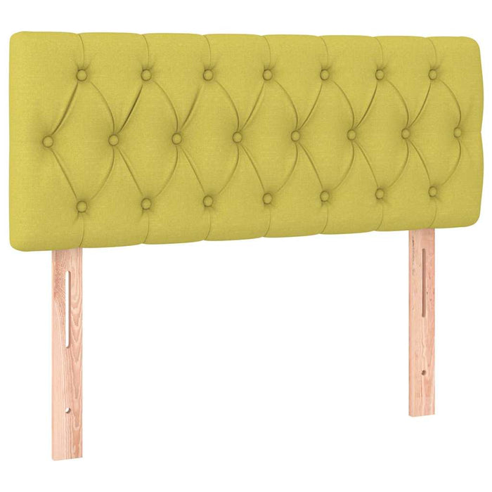 Pat cu arcuri, saltea și LED, verde, 90x190 cm, textil WALTI