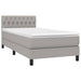Pat cu arcuri, saltea și LED, gri deschis, 100x200 cm, textil - WALTI WALTI