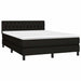 Pat cu arcuri, saltea și LED, negru, 140x190 cm, textil - WALTI WALTI