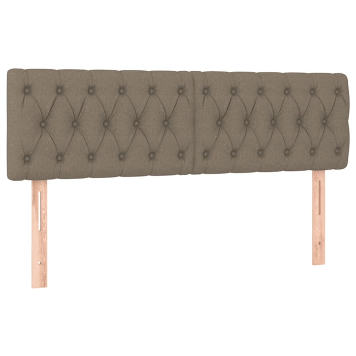 Pat cu arcuri, saltea și LED, gri taupe, 140x190 cm, textil - WALTI WALTI