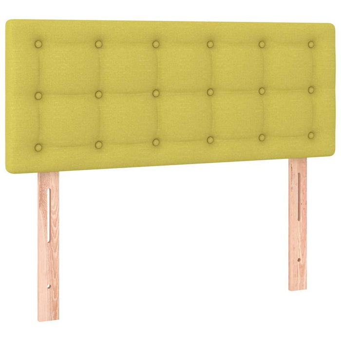 Pat cu arcuri, saltea și LED, verde, 100x200 cm, textil WALTI