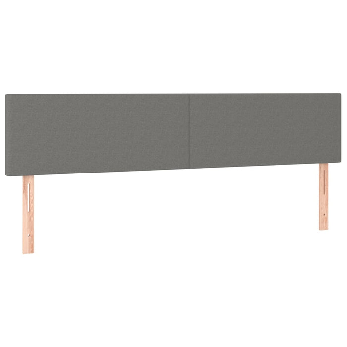 Pat cu arcuri, saltea și LED, gri închis, 180x200 cm, textil - WALTI WALTI